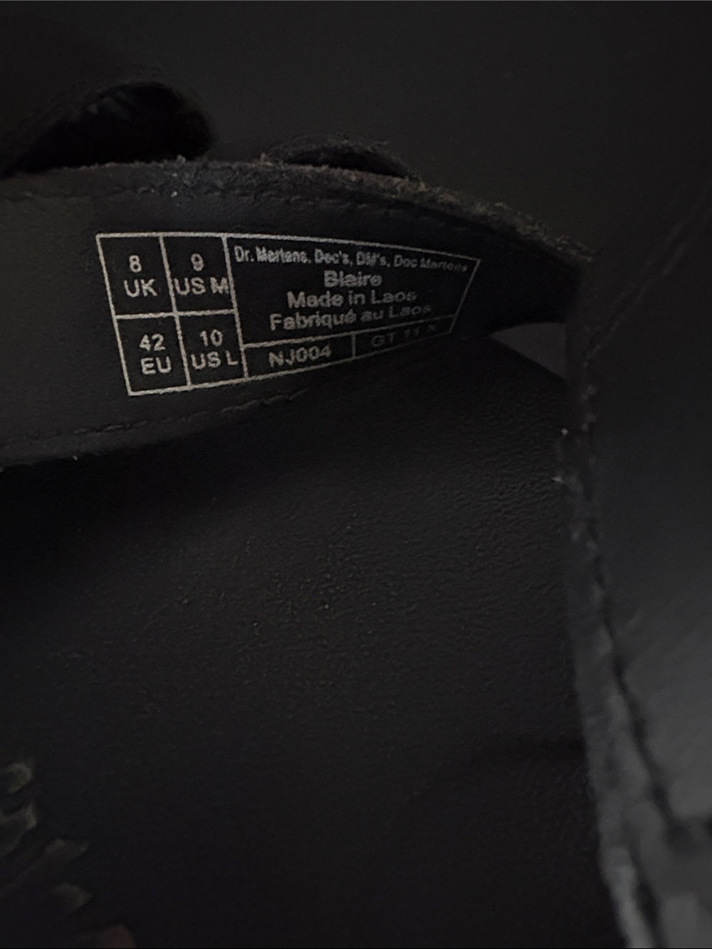 Dr. Martens Black Leather Strappy Platform Sandals - Picture 6 of 6